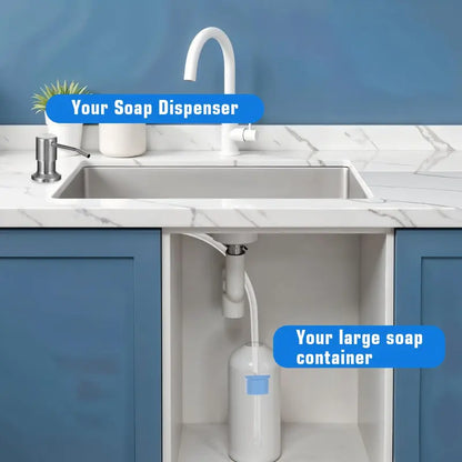 Soap Dispenser for Kitchen Sink Brushed Nickel Stainless Steel Countertop💧