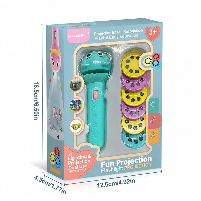 Kids Bedtime Story Projector Flashlight 48 Patterns Educational Toy🔦
