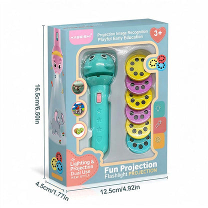 Kids Bedtime Story Projector Flashlight 48 Patterns Educational Toy🔦