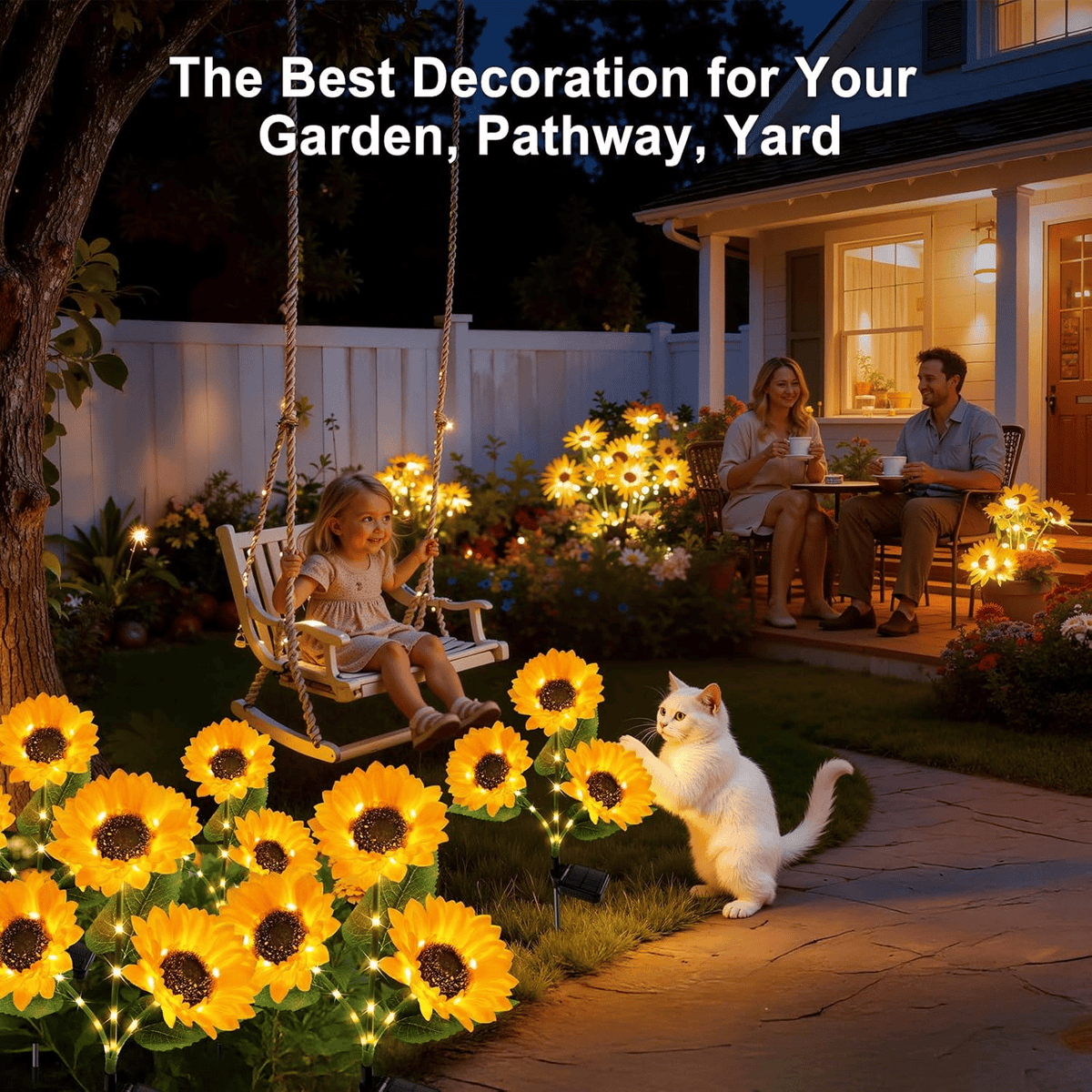 🌻Solar Sunflower Garden Lights – Realistic LED Flower Stakes