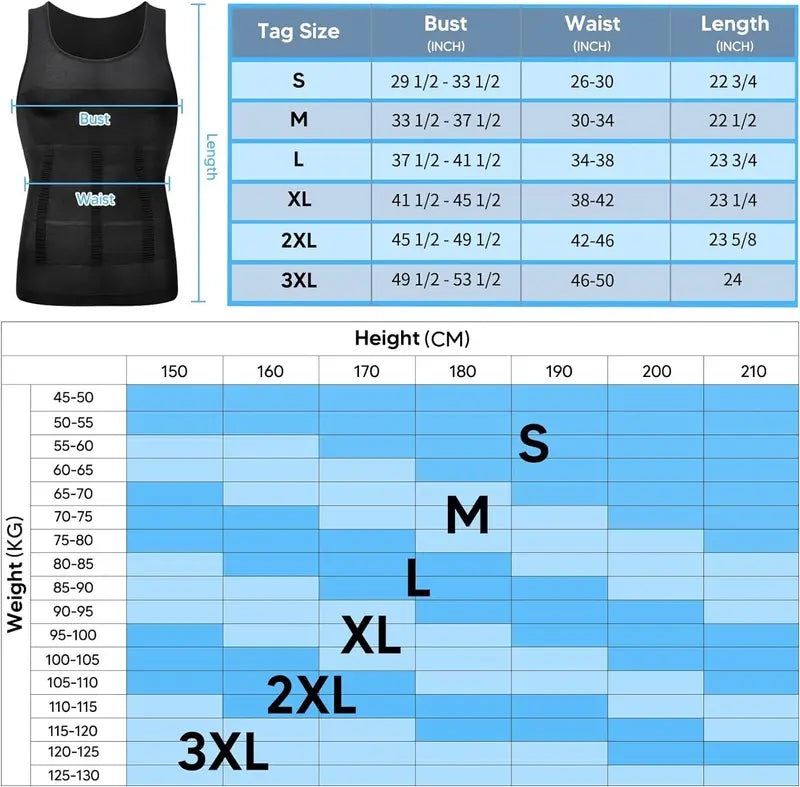 Men Round Neck Compression Tank Top,Men Shaping Vest,Men Sleeveless Shirt Shapewear👕