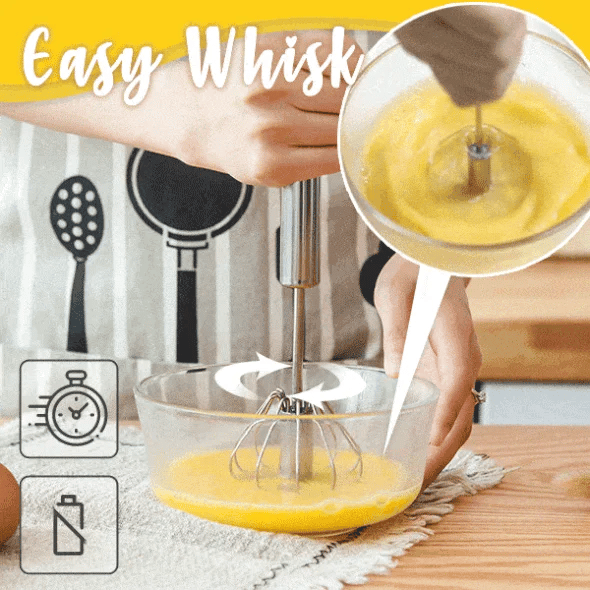 2 PCS Rustproof Hand Push Whisk For Baking & Daily Drinks✨