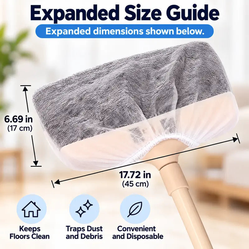 Disposable broom cover size