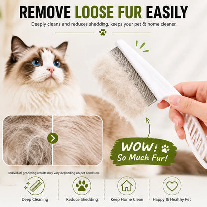 Pet Face Comb Set for Cats & Dogs, Fine Tooth Stainless Steel Grooming Comb🐱🪮