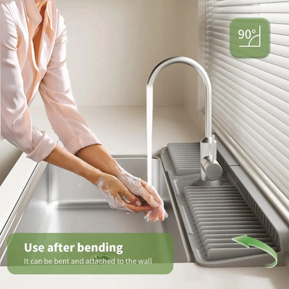 Tap Mat for Kitchen Sink, Splash Guard, Silicone Drying Mat, Quick Drying Stone Sink Tray ✨