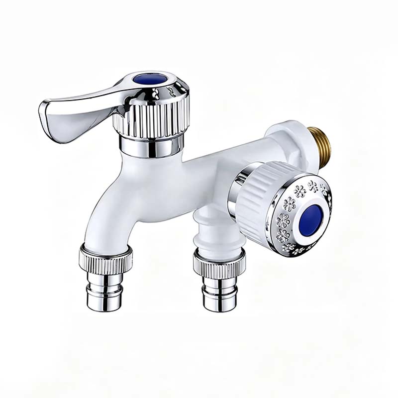 Dual Outlet Washing Machine Plastic Faucet, 1 In 2 Out Water Plastic Tap🚰