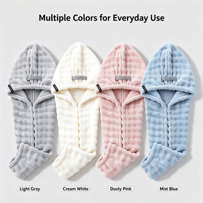 Extra-Thick Microfiber Hair Drying Towel Cap Set, Super Absorbent Quick-Dry Hair Wrap 🧖‍♀️