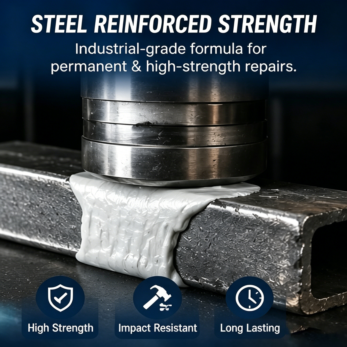 Steel Reinforced Epoxy Putty Waterproof Permanent Repair Adhesive🛠️