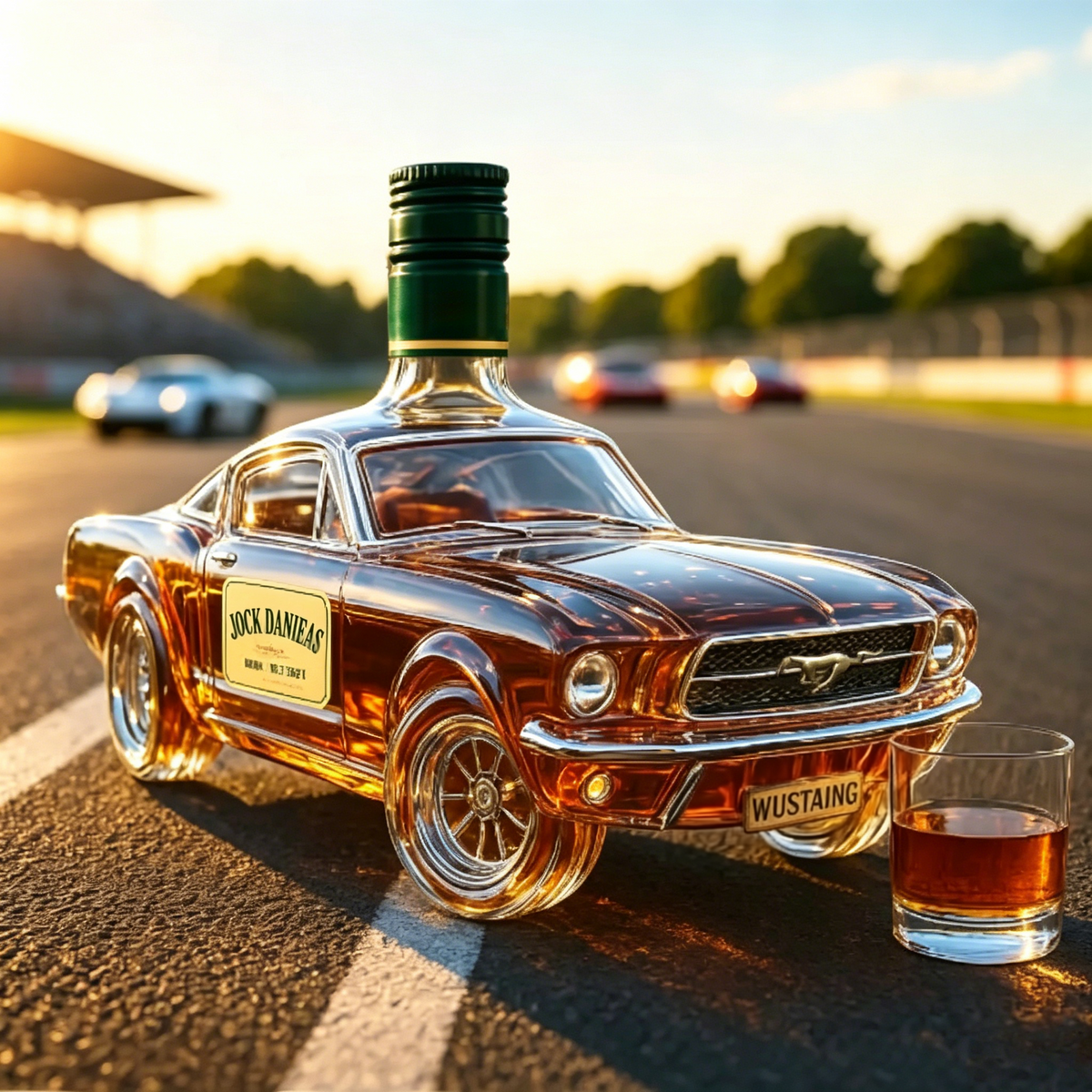 4 Styles Whiskey Decanter, Car Shaped Glass Bottle