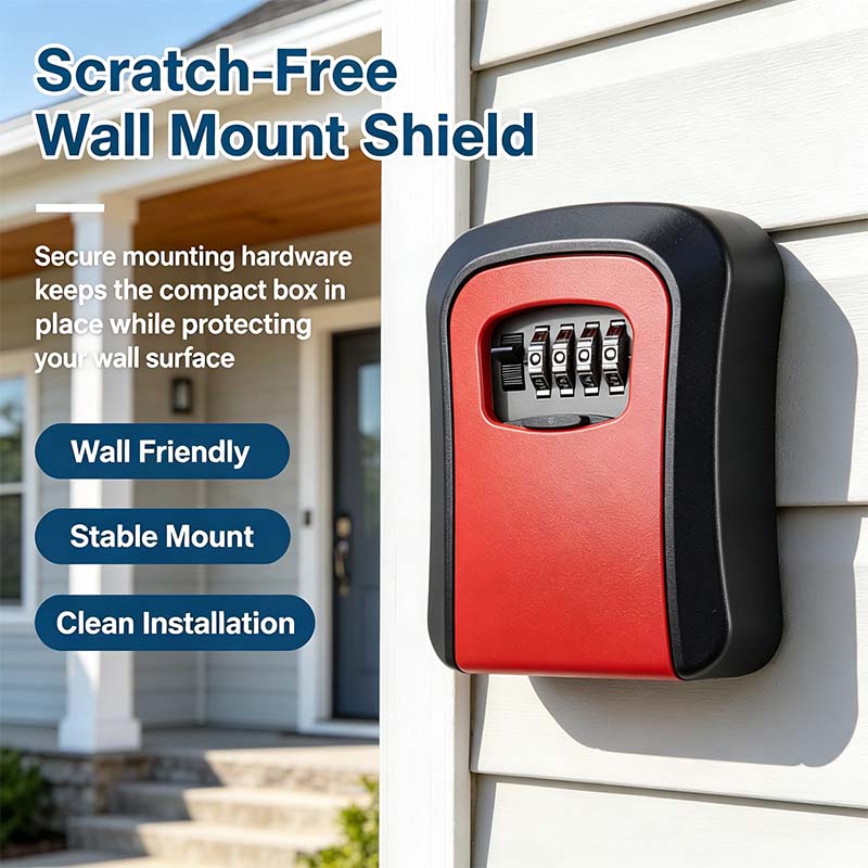 Wall Mount Key Lock Box - 4 Digit Combination Lockbox for Keys Safe Security🔑