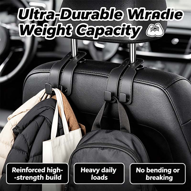 Car Seat Headrest Hook, Improved Car Seat Back Double Hooks🚗