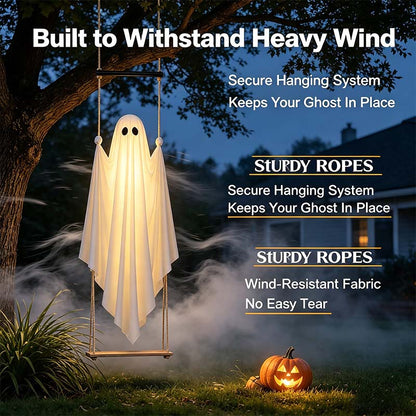 Halloween Decorations Outdoor Pre-Assembled Hanging Swing Ghost 🎃👻