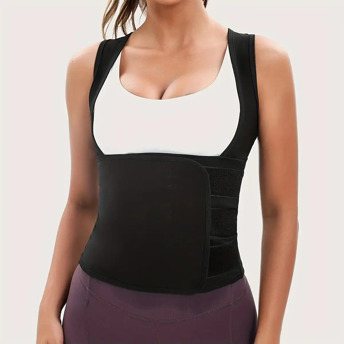 Women's Zip-Up Compression Shapewear Vest - Athletic Active Tops 🏋️‍♀️