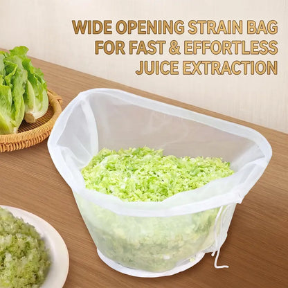 3Pcs Bowl-Shaped Nylon Nut Milk Bag, Reusable Strainer Bags 🥛