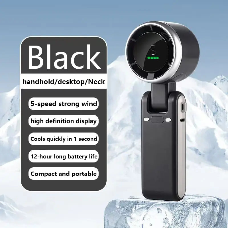 Portable 5-Speed Turbine Fan Rechargeable Handheld Cooler🌬️