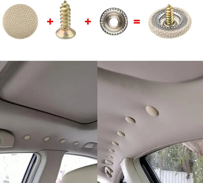 50 Pack Car Roof Headliner Repair Buttons, Fabric Covered Retainer Screws 🚗