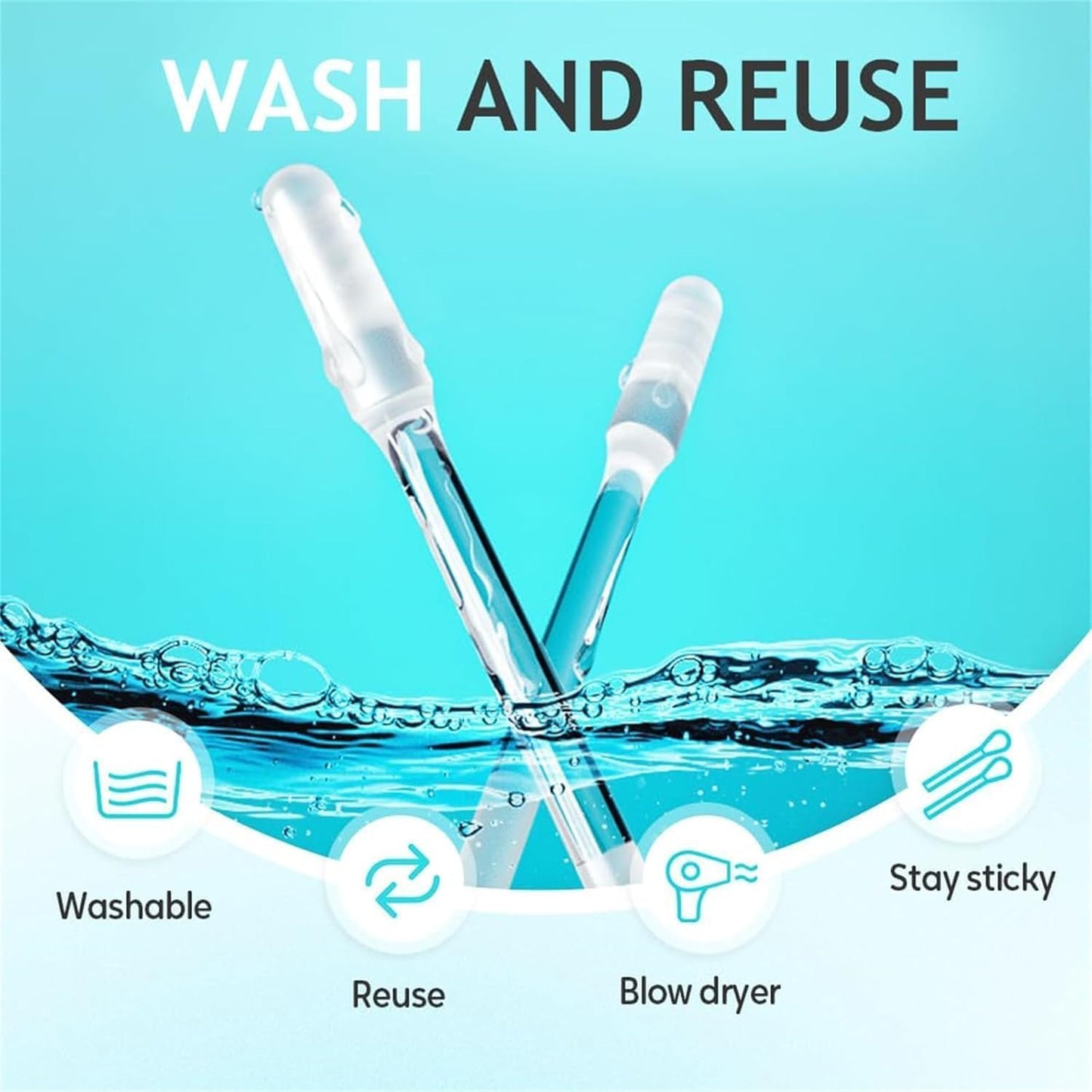 Sticky Ear Cleaning Stick for Adults, Reusable Sticky Ear Cleaner Picks✨