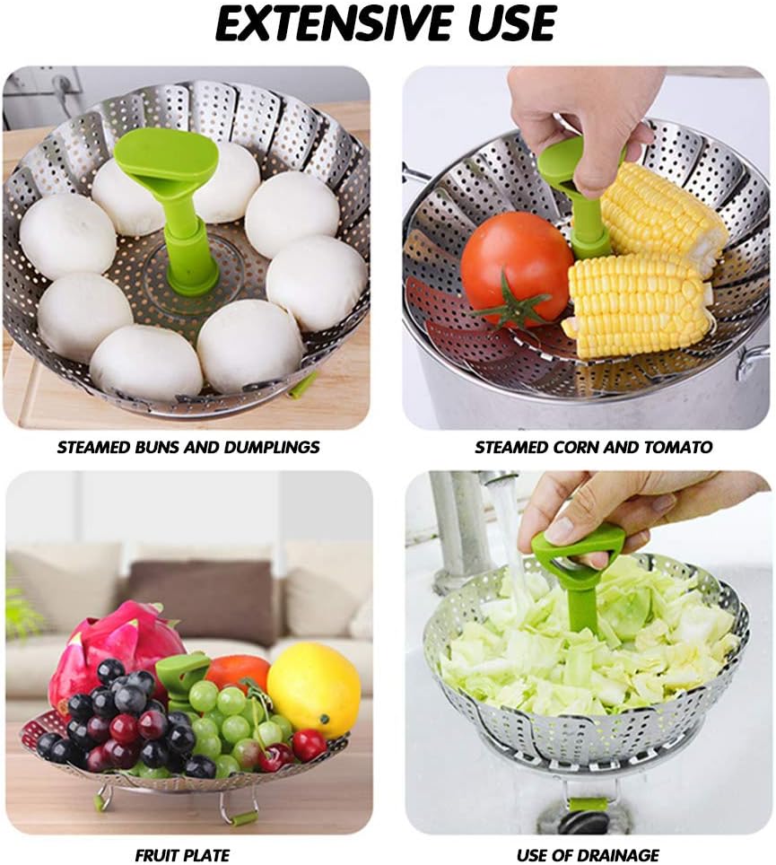 Vegetable Steamer Basket for Cooking Food, Stainless Steel Veggie Steam Basket for Pot 🥦