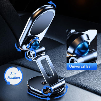 Foldable 360° Rotatable Metal Magnetic Car Phone Holder 🧲