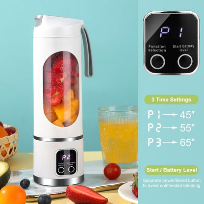 【Summer Sale Deals】 Portable 15.22 Oz USB Rechargeable Personal Blender with LED Display🥤