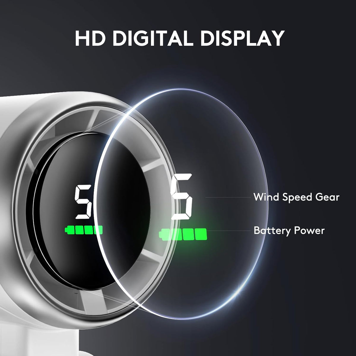 Portable 5-Speed Turbine Fan Rechargeable Handheld Cooler🌬️