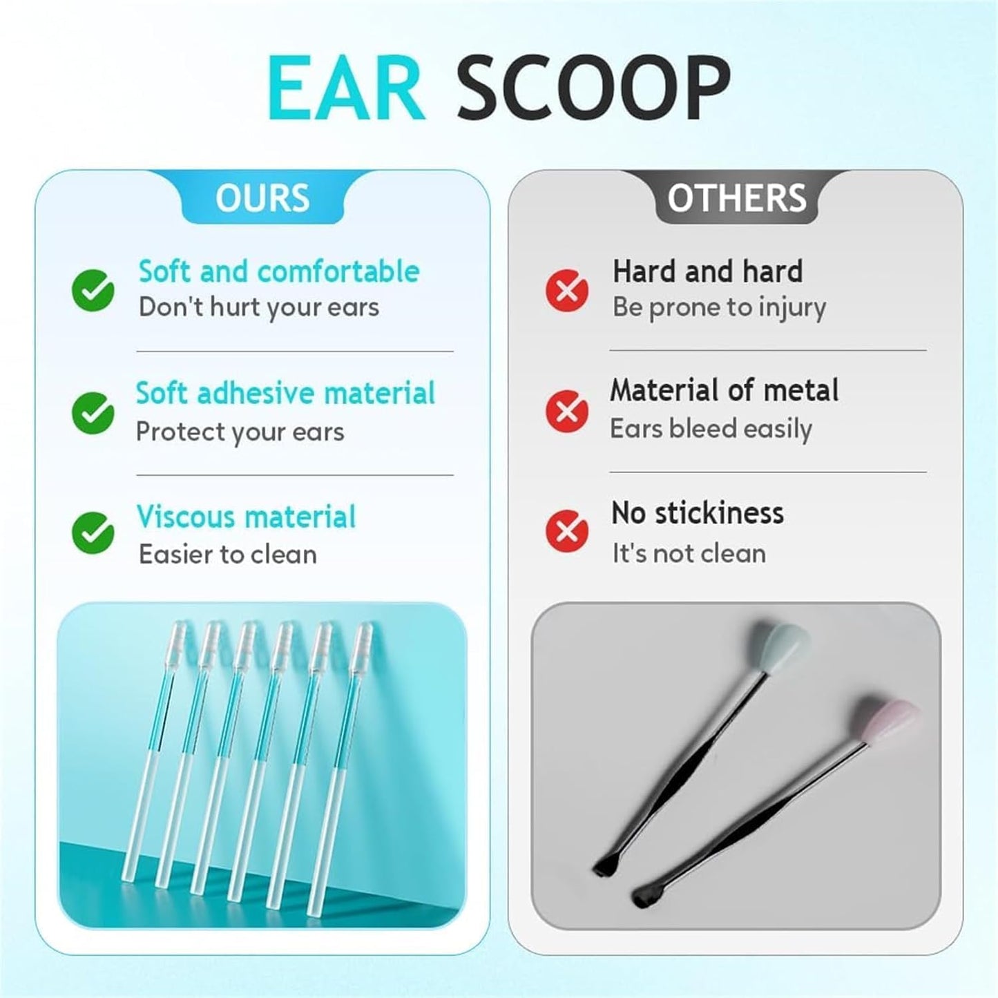 Sticky Ear Cleaning Stick for Adults, Reusable Sticky Ear Cleaner Picks✨