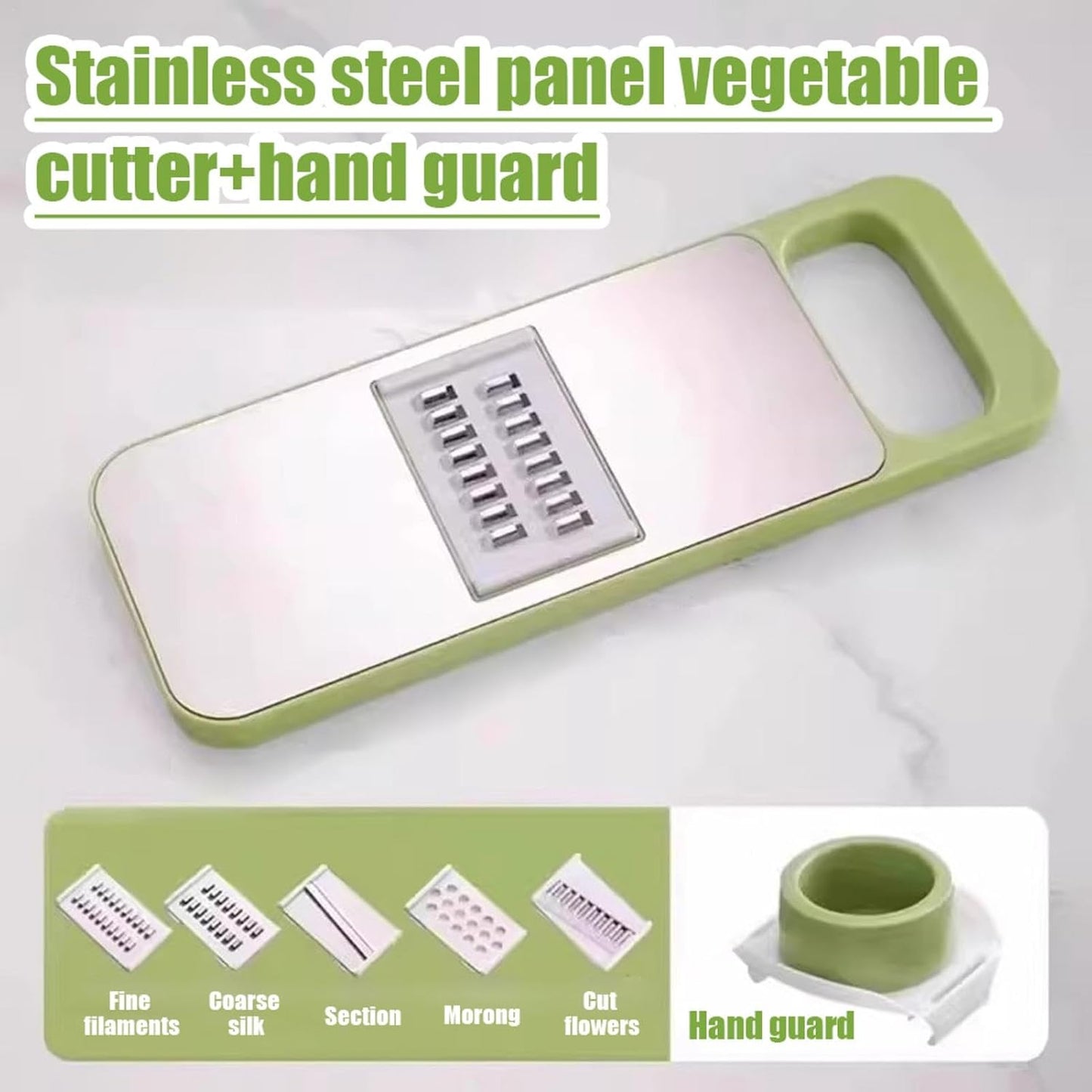 The Perfect Kitchen Gift: 5-in-1 Vegetable Cutter & Cheese Grater with Safety Features - Stainless Steel✨
