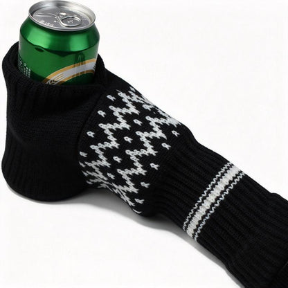 Beer Mitten Gloves - Knit Stitched Drink Mitt Holder for Beverage🧤
