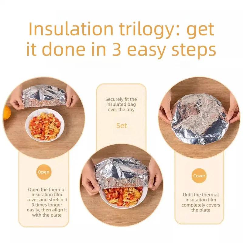 Food Insulation Cover, Premium Aluminum Foil Cover for Dining Table🍽️