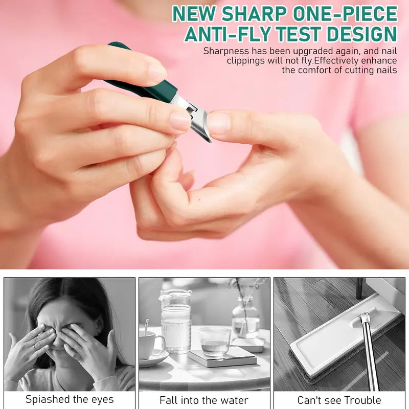 Three-Piece Set of Beak-Shaped Nail Clippers with Ergonomic Design