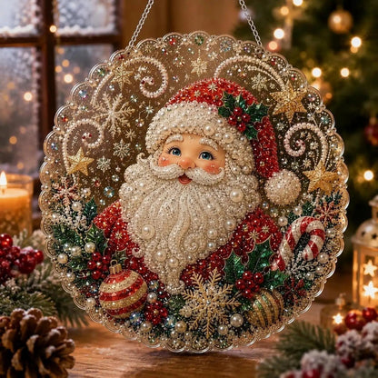 Christmas Pearl Diamond Painting Suncatcher Craft Kit (8in), DIY Crafting Set🎄
