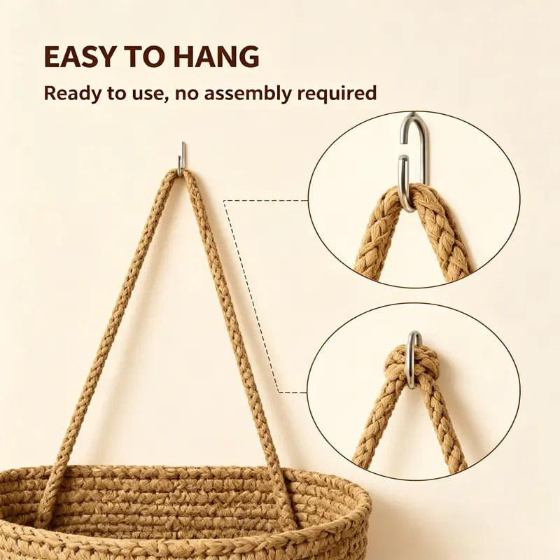 Woven cotton 3-Tier Over the Door Basket🧺
