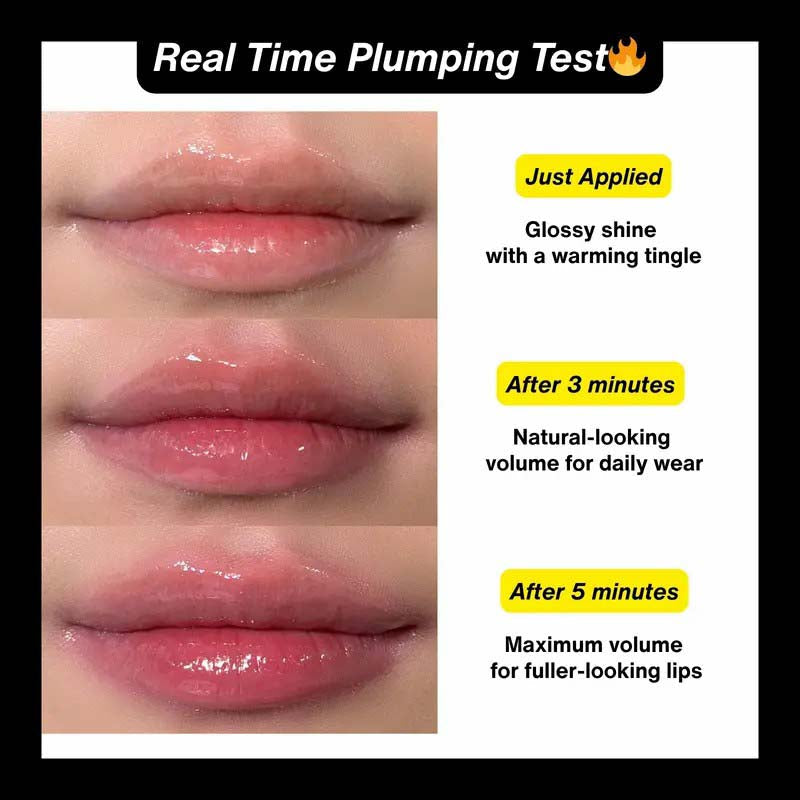 Spicy Lip Plumper Gloss, Fuller Lips High-Shine Treatment🌶️