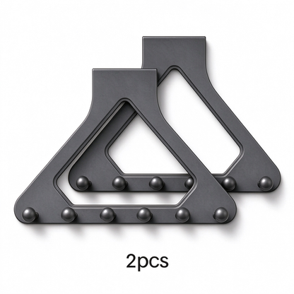 2 Pcs Over-the-Door Triangle Hanging Organizer - No-Drill Slide Installation🚪