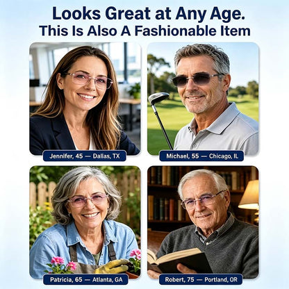 Smart Zoom Diamond-Cut Reading Glasses 👓