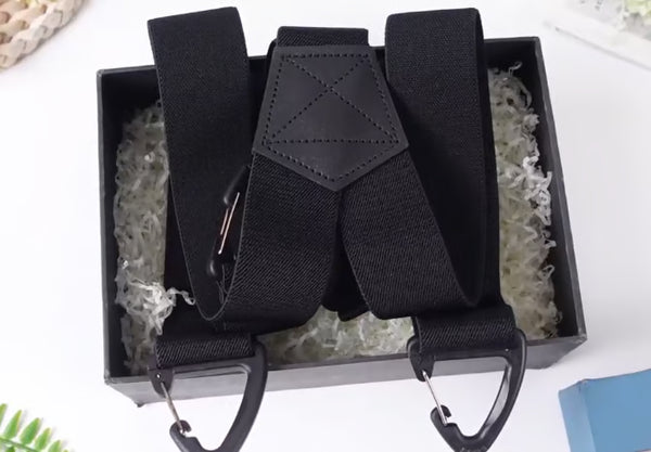 🛠️Adjustable Heavy Duty Leather Work Suspenders For Men