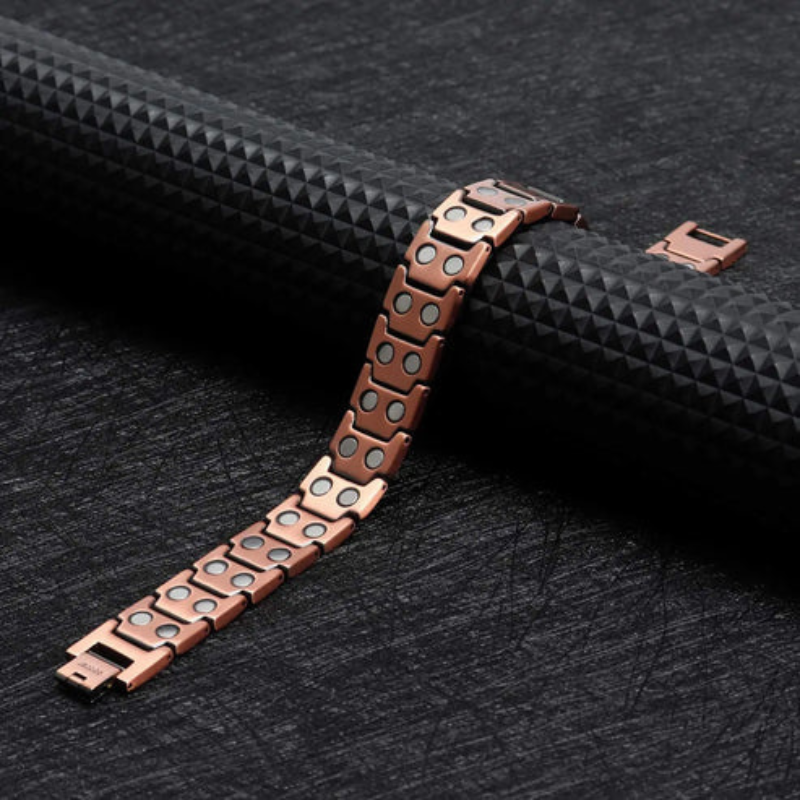 Men's Vintage-Style Wide Copper Magnetic Therapy Bracelet🧲