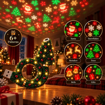 2026 New USB Plug-In Christmas Projector Night Light, 6+ Holiday Pattern Ceiling Lamp🎄
