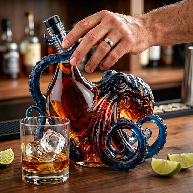 Black SpicedRum 3D SculptedOctopus Collector'sEdition Bottle