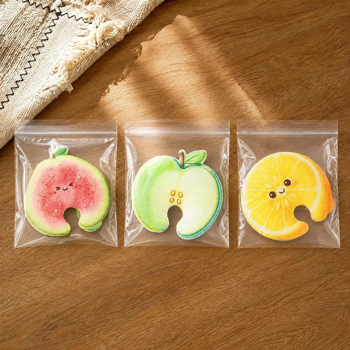 Compressed Cellulose Sponges - 3-Pack Fruit-Shaped Natural Pop-Up Kitchen Sponges🧽