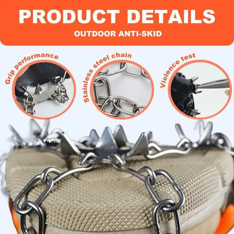 Ice Cleats for Shoes and Boots, Lightweight Crampons Anti-Slip Traction Snow Grips👢