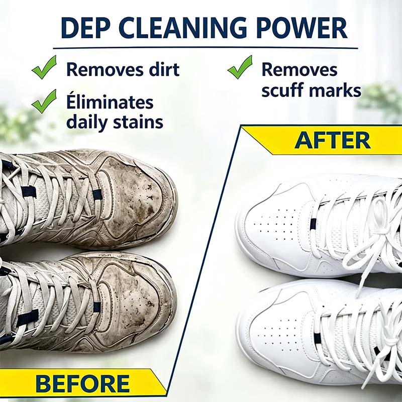 White Shoe Cleaning Cream with Sponge Applicator👟