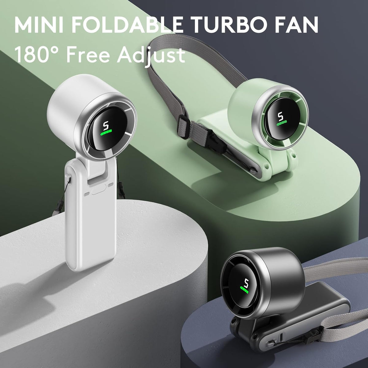 Portable 5-Speed Turbine Fan Rechargeable Handheld Cooler🌬️