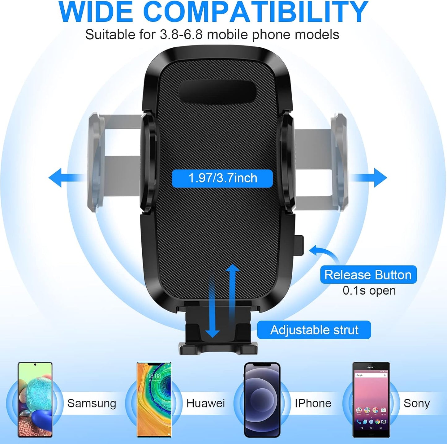 Car Phone Holder 2026 Ultimate Phone Holder for Your Car Windshield Dashboard Cell Phone Car Mount📱