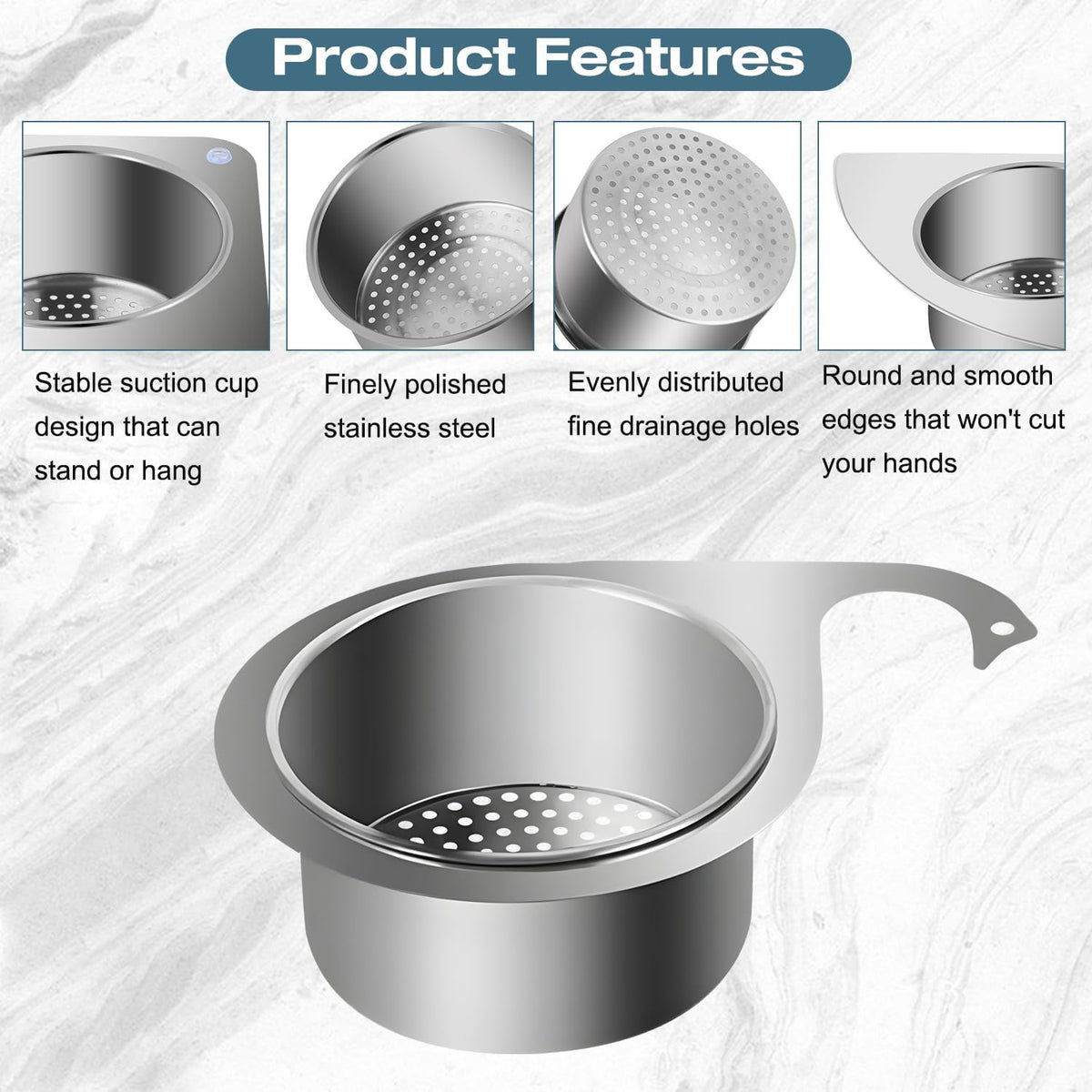 Stainless Steel Swan Sink Strainer Basket🚰