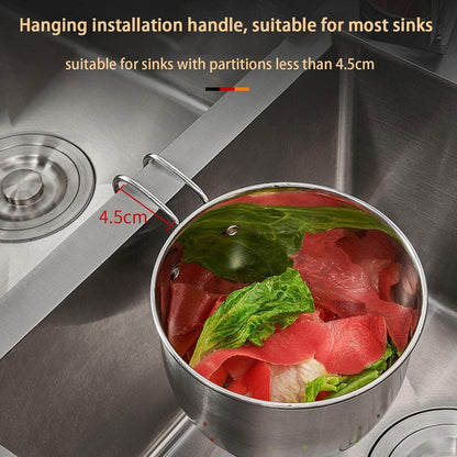 Stainless Steel Sink Hanging Drain Basket, with Handle Fast Draining🚰