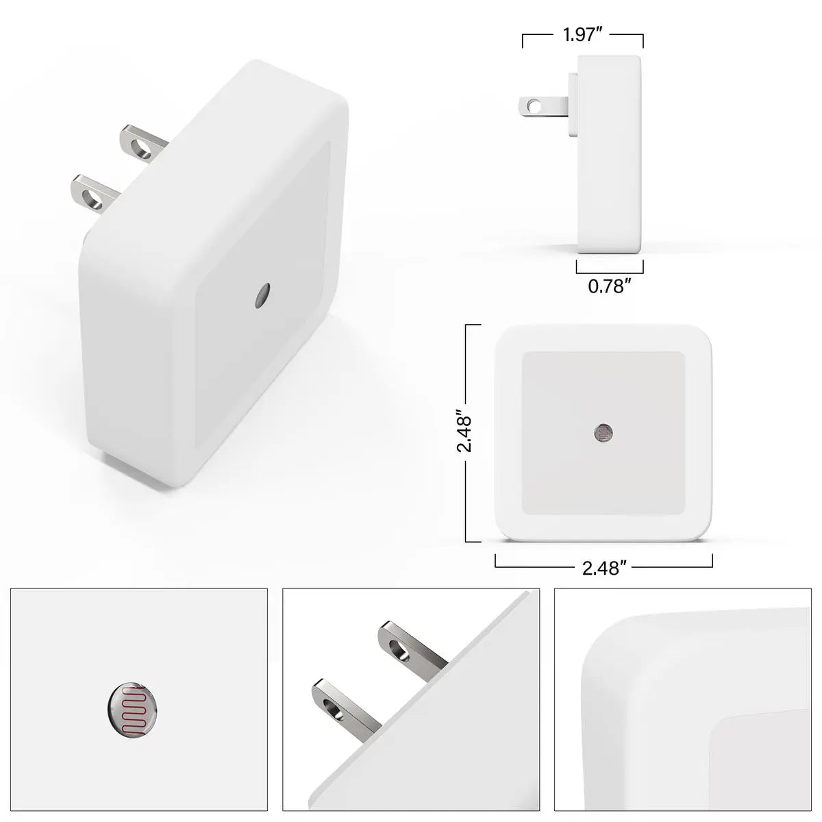 6‑Pack Compact Ultra‑Energy‑Saving Smart LED Night Lights💡