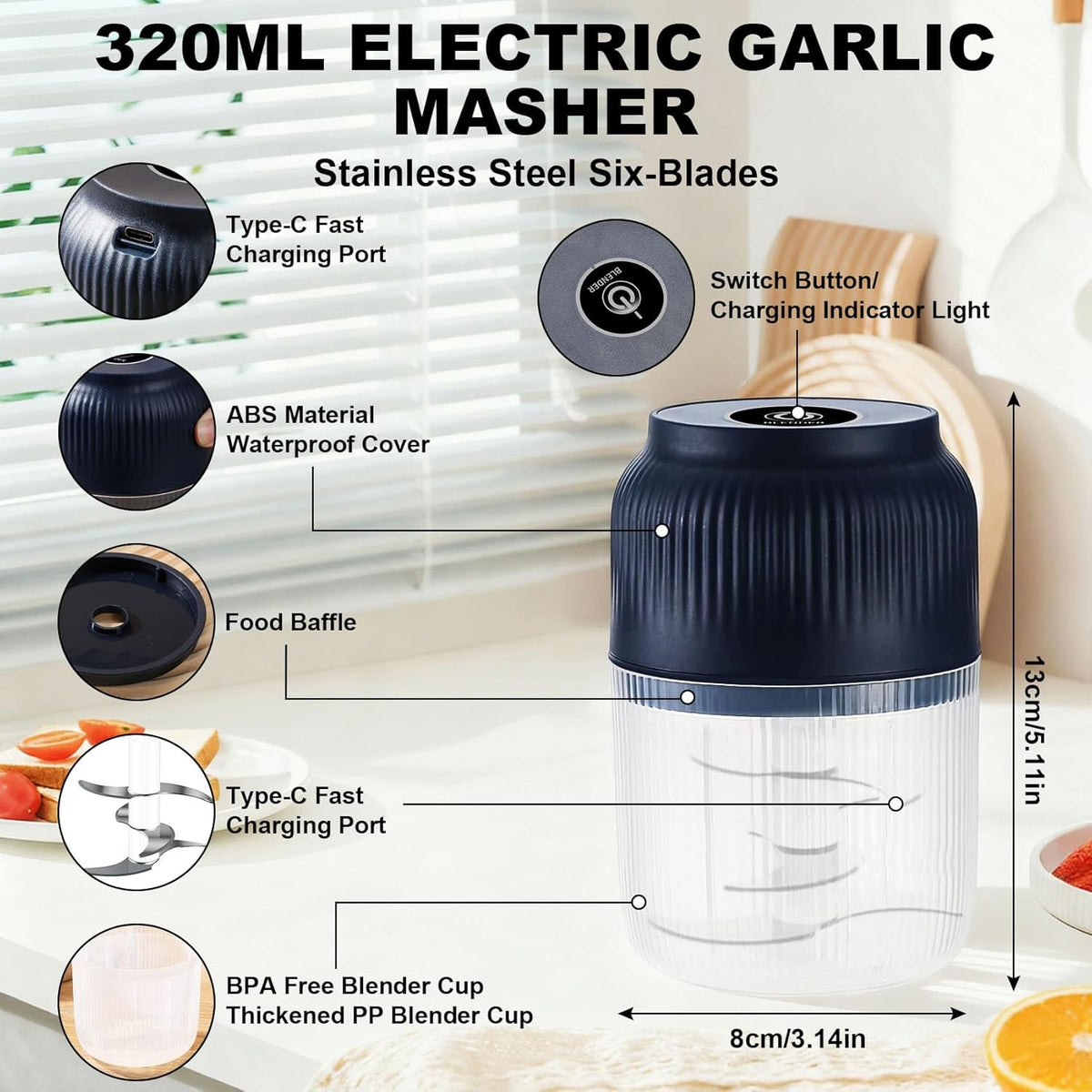 🧺 Compact Portable Mini Food Chopper | Handy Kitchen Helper