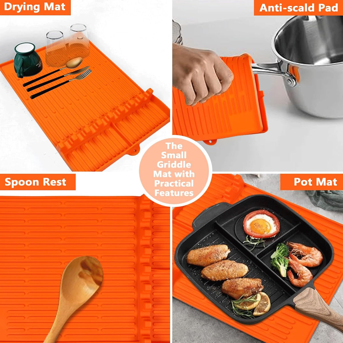 Non Slip Oilproof Griddle Accessory Silicone Storage Mat🔥