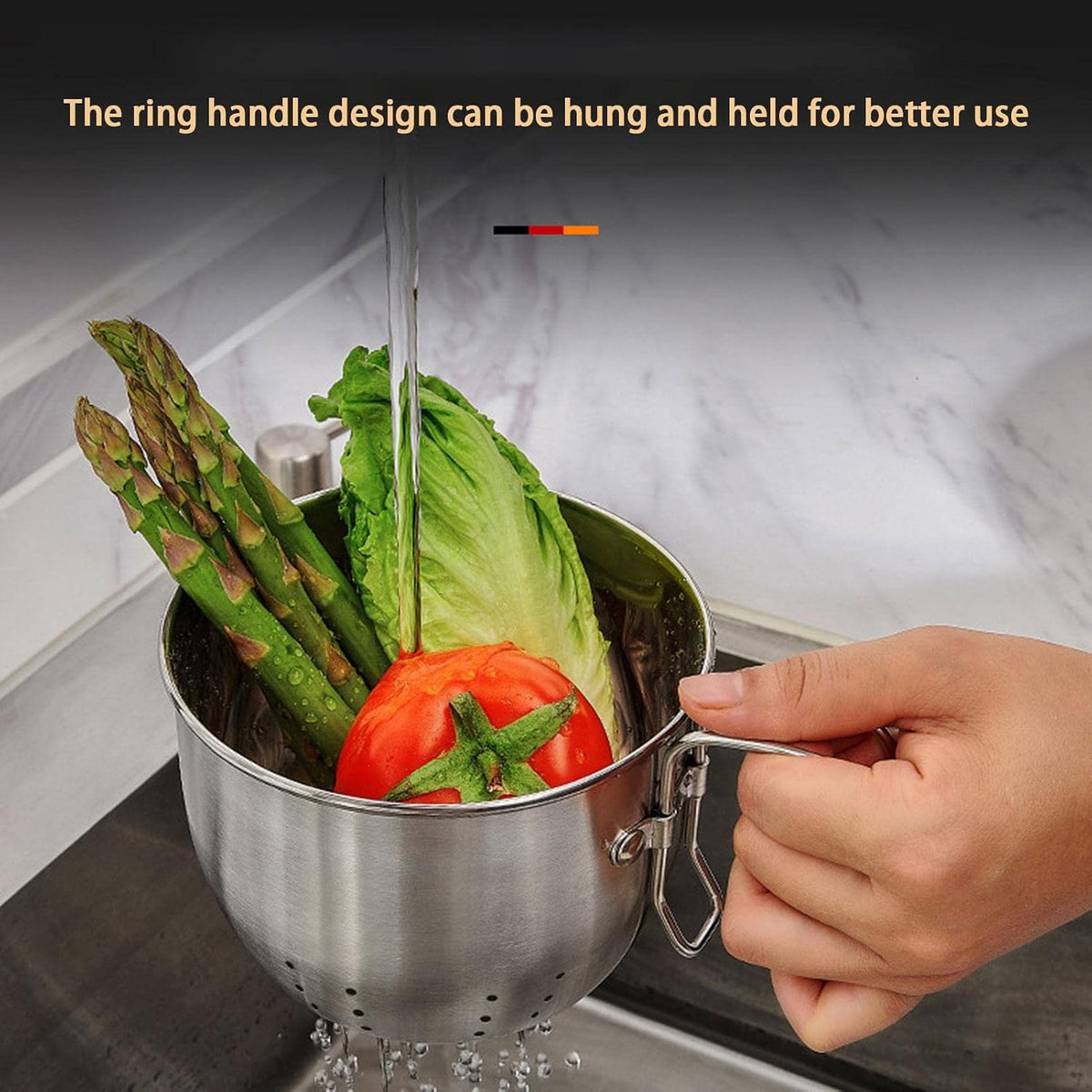 Stainless Steel Sink Hanging Drain Basket, with Handle Fast Draining🚰